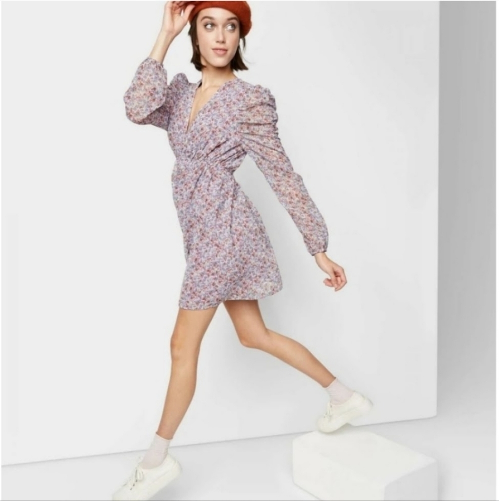 wild fable | Long Sleeve Floral Mini Dress - Picture 3 of 14